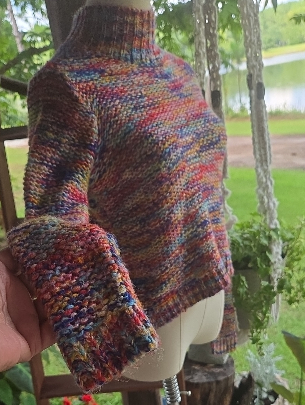 Loft Outlet Multi-color Mock Neck Sweater Size Extra Small - Picture 4 of 8